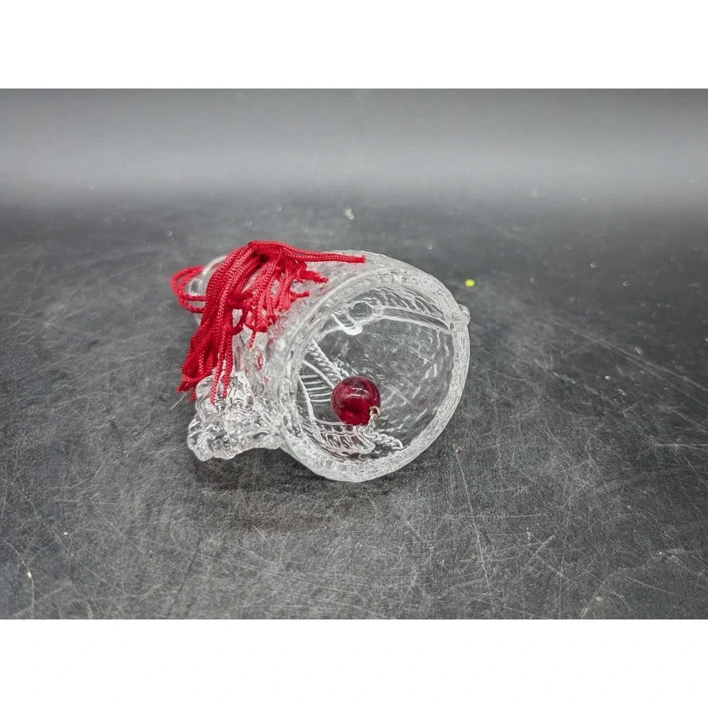 Marquis by Waterford Glass Snowman Bell Christmas Ornament with Red Tassel Chime